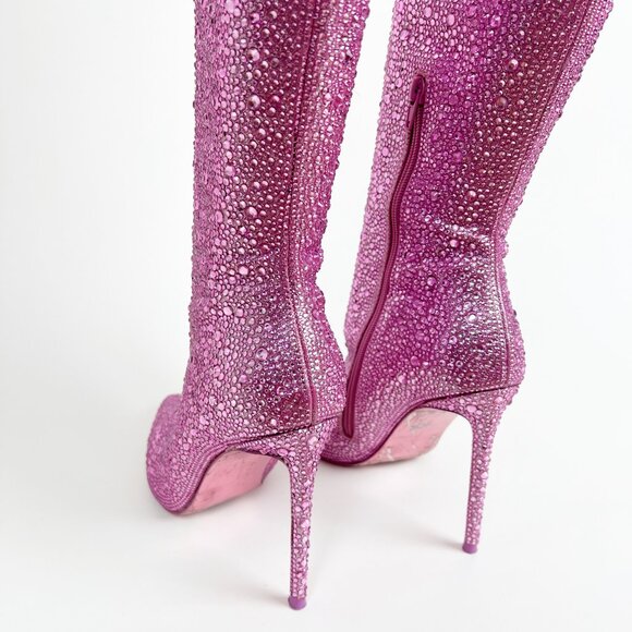 Steve Madden Vivianne Thigh High Heel Boots Stiletto Knee Sexy Barbiecore Barbie - Picture 12 of 16